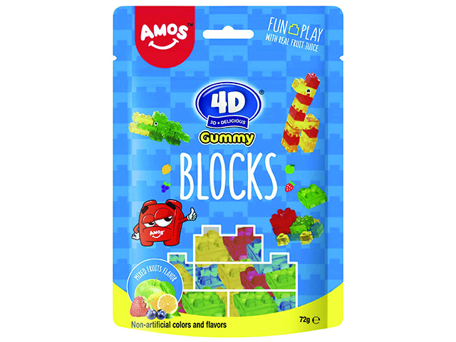 Jelirani Bonboni Amos Miks Blokcheta 72g